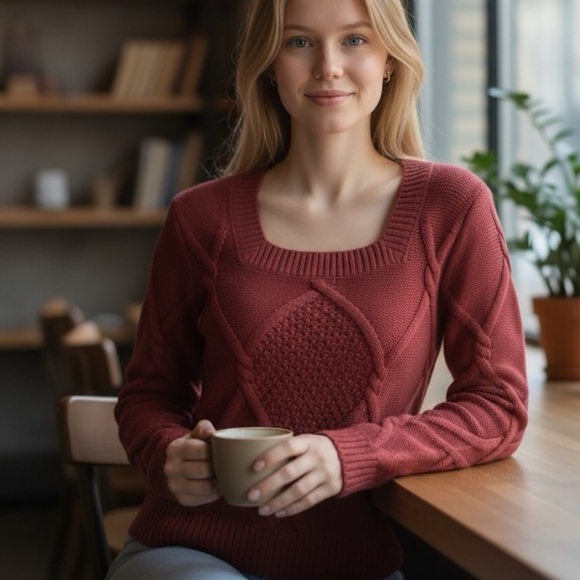 Cabi Mulberry Square Neck Pullover - Picture 1 of 13